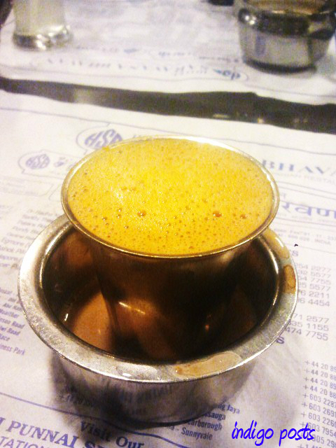 Original filter coffee from Saravana Bhawan. Very strong and Very aromatic. 